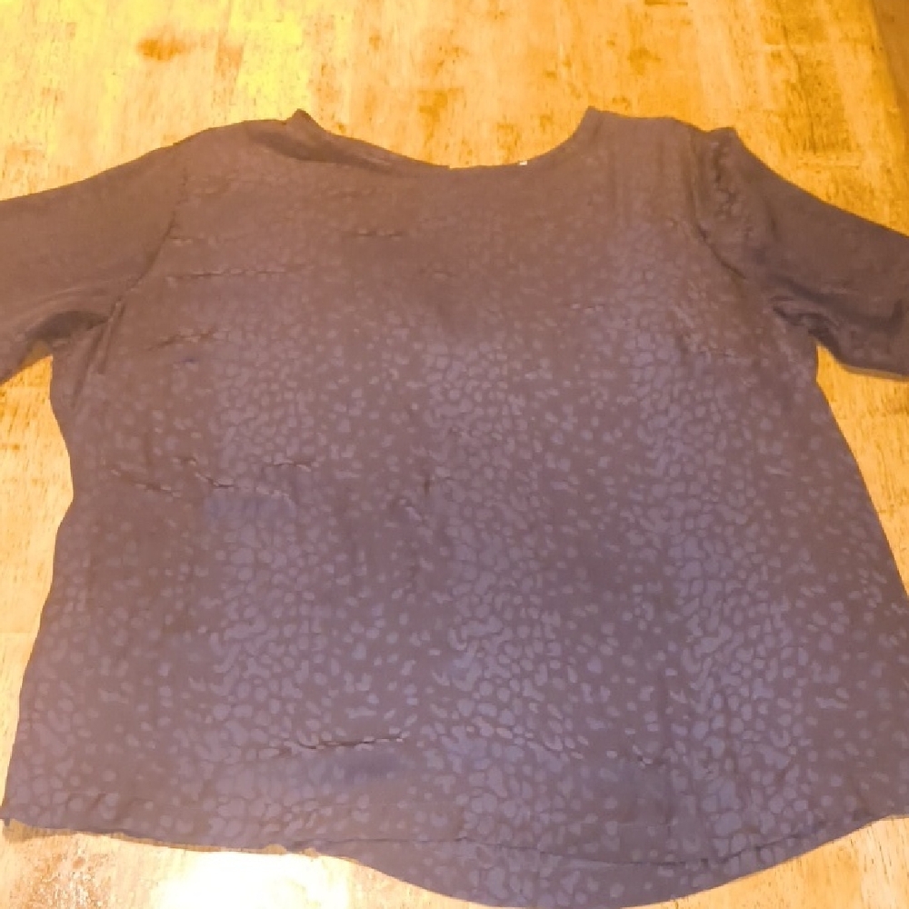 a new day Black Patterned Long Sleeve Top
